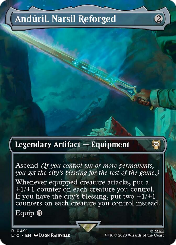 Anduril, Narsil Reforged (Borderless) [The Lord of the Rings: Tales of Middle-Earth Commander] | Good Games North