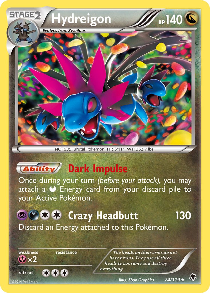 Hydreigon (74/119) (Cosmos Holo) (Blister Exclusive) [XY: Phantom Forces] | Good Games North
