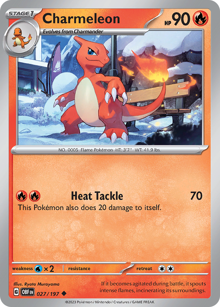 Charmeleon (027/197) [Scarlet & Violet: Obsidian Flames] | Good Games North