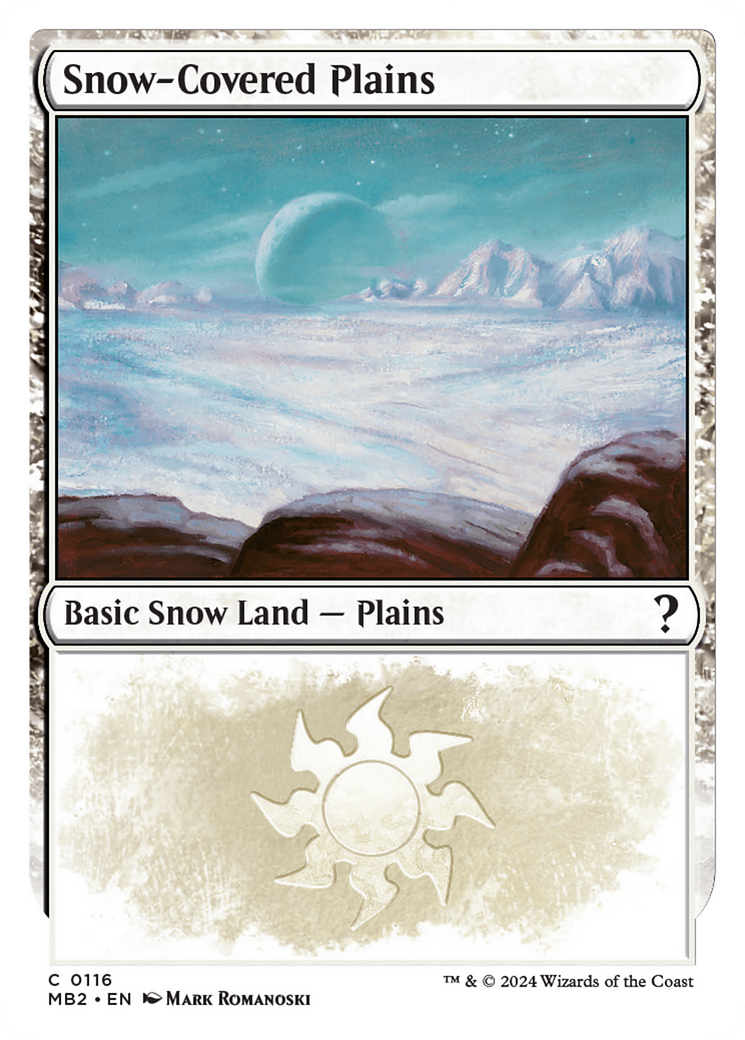 Snow-Covered Plains (White Border) [Mystery Booster 2] | Good Games North