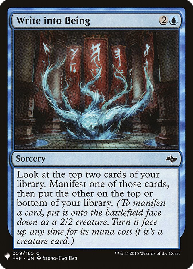 Write into Being [Mystery Booster] | Good Games North