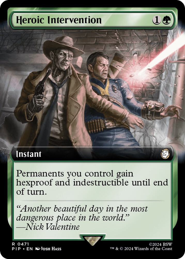 Heroic Intervention Extended Art (Universes Beyond: Fallout)  - Foil | Good Games North