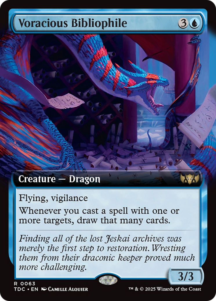 Voracious Bibliophile (Extended Art) [Tarkir: Dragonstorm Commander] | Good Games North