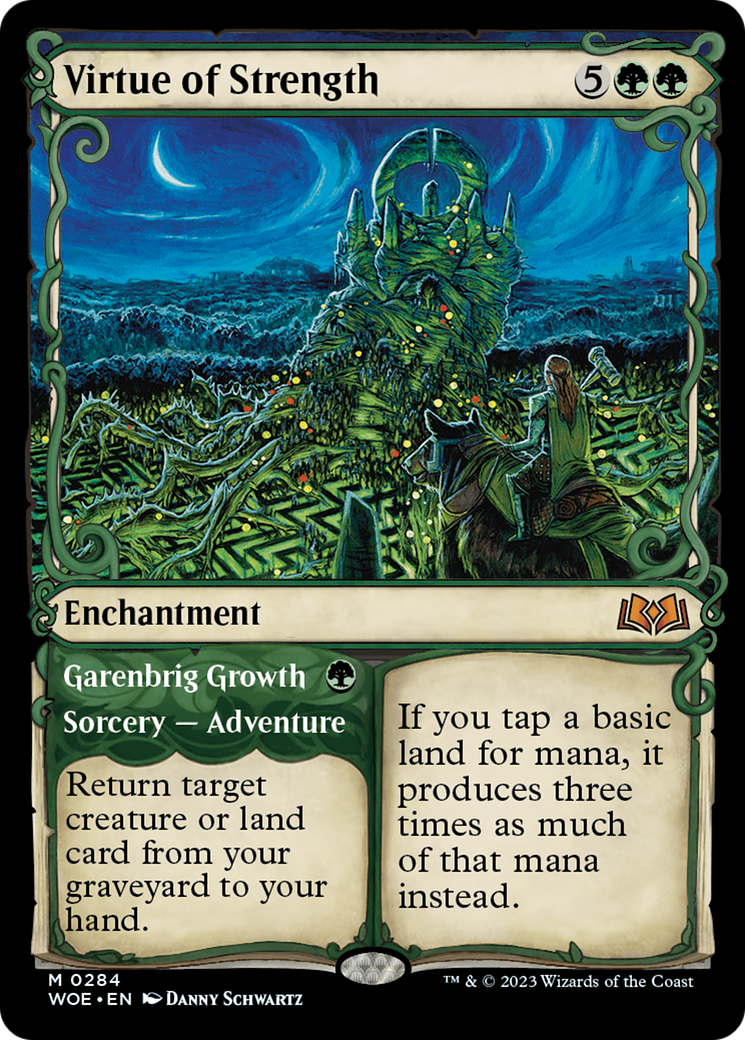 Virtue of Strength // Garenbrig Growth (Showcase) [Wilds of Eldraine] | Good Games North