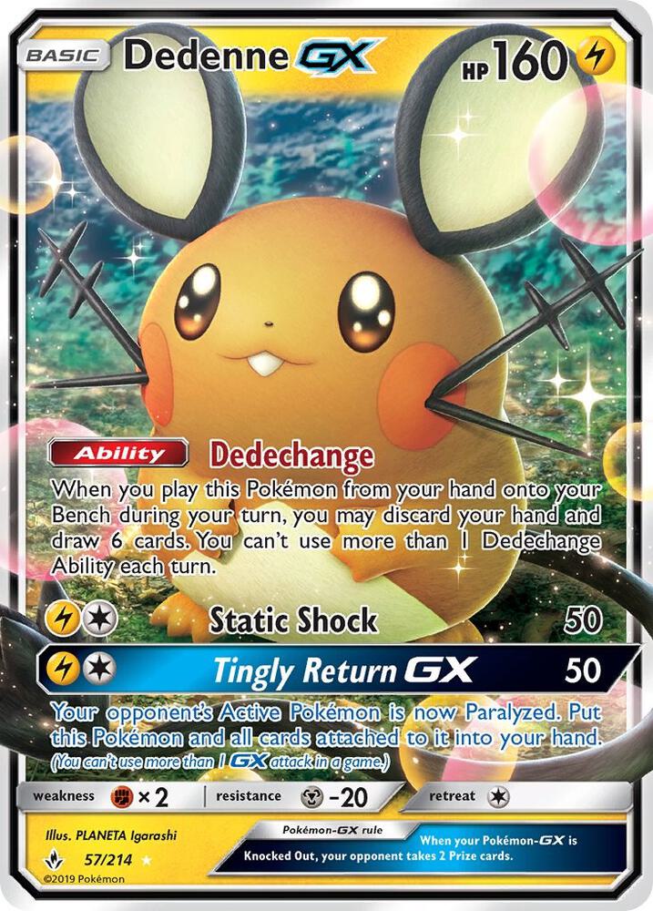 Dedenne GX 57/214 (SM - Unbroken Bonds)  - Holofoil | Good Games North