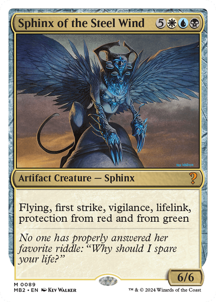 Sphinx of the Steel Wind (White Border) [Mystery Booster 2] | Good Games North