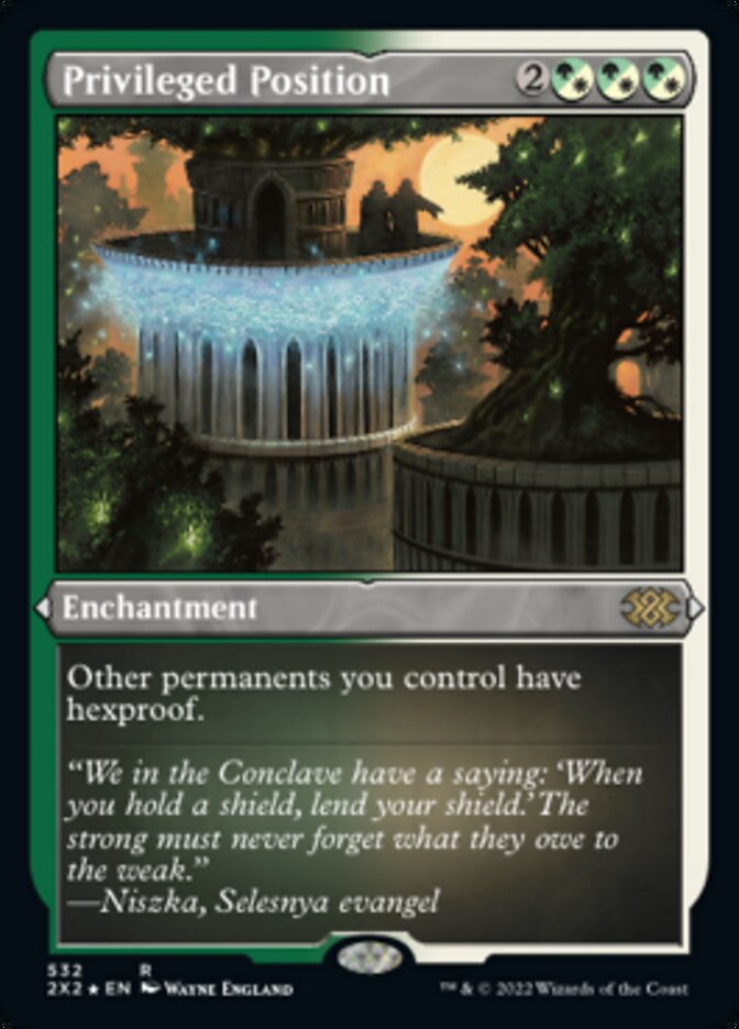 Privileged Position (Foil Etched) [Double Masters 2022] | Good Games North