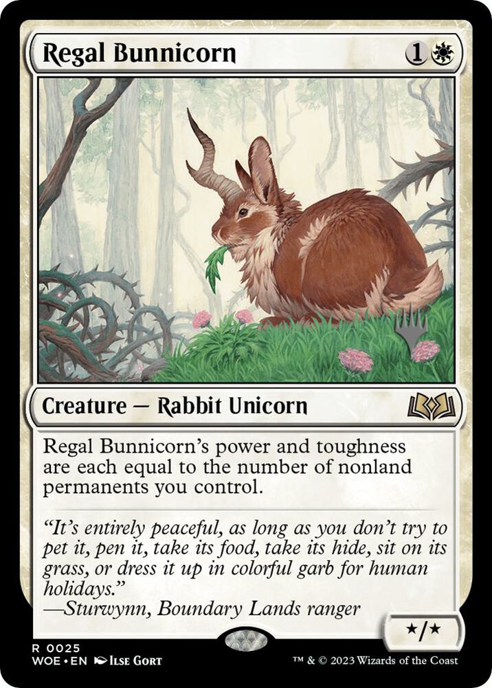 Regal Bunnicorn (Promo Pack: Wilds of Eldraine)  - Foil | Good Games North