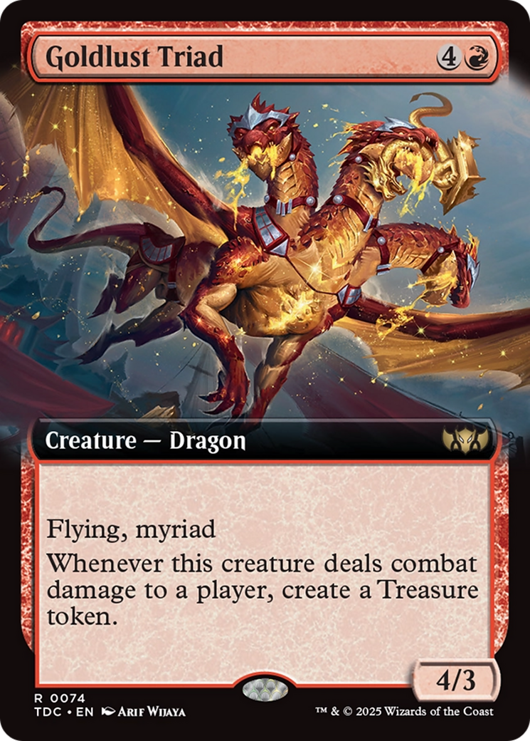 Goldlust Triad (Extended Art) [Tarkir: Dragonstorm Commander] | Good Games North