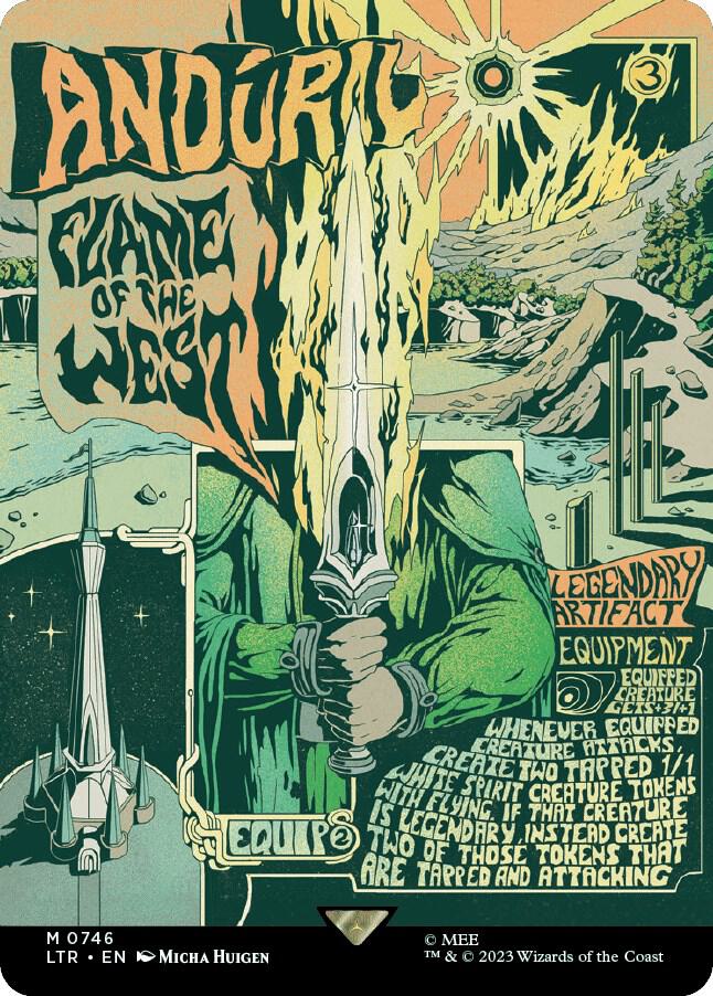 Andúril, Flame of the West 746/281 (Universes Beyond: The Lord of the Rings: Tales of Middle-earth)  - Borderless Poster | Good Games North
