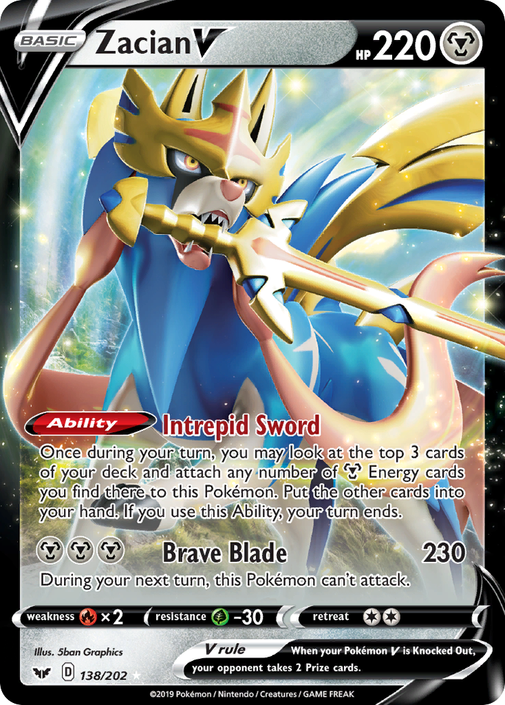 Zacian V (138/202) [Sword & Shield: Base Set] | Good Games North