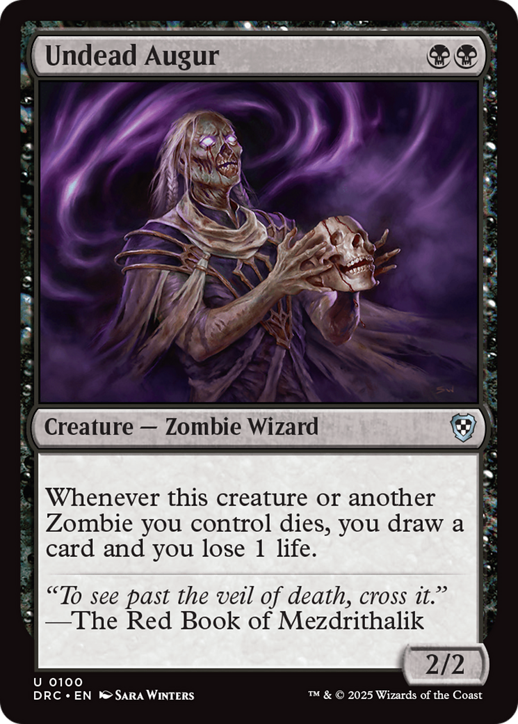 Undead Augur [Aetherdrift Commander] | Good Games North