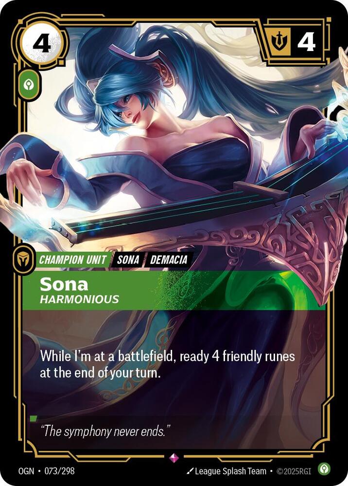 Sona - Harmonious 73/298 (Origins)  - Foil | Good Games North
