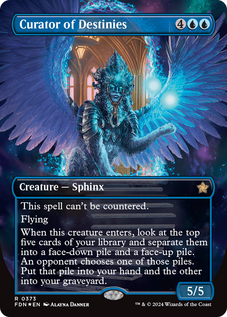 Curator of Destinies (Borderless) (Mana Foil) [Foundations] | Good Games North