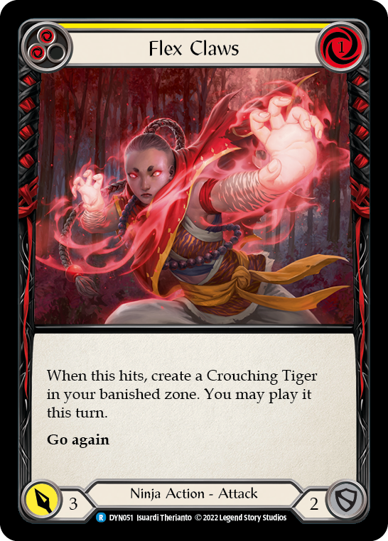 Flex Claws (Yellow) [DYN051] (Dynasty)  Rainbow Foil | Good Games North