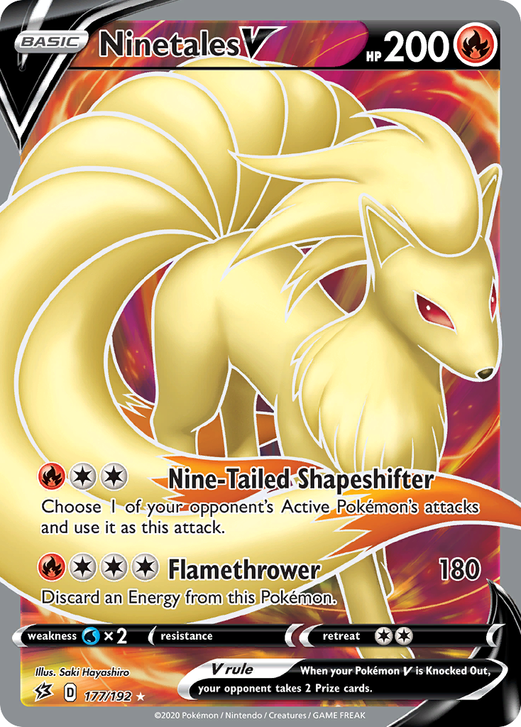 Ninetales V (177/192) [Sword & Shield: Rebel Clash] | Good Games North