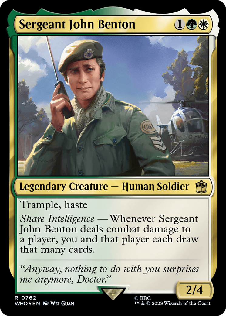 Sergeant John Benton (Surge Foil) [Doctor Who] | Good Games North