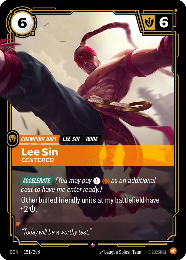 Lee Sin Centered (Origins)  - Foil | Good Games North