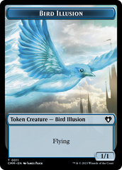 Bird // Bird Illusion Double-Sided Token [Commander Masters Tokens] | Good Games North