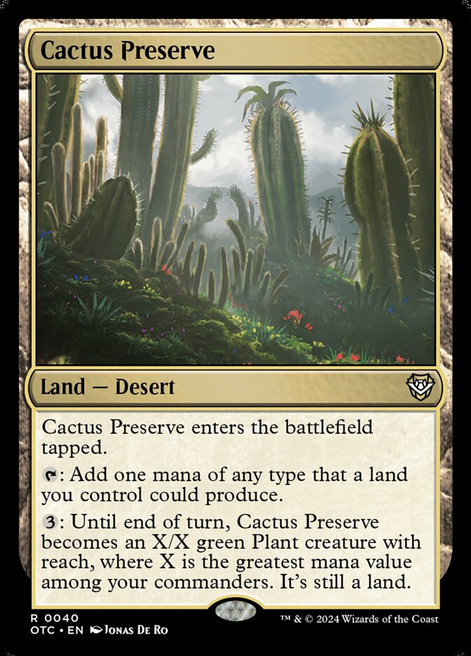 Cactus Preserve (Commander: Outlaws of Thunder Junction)  | Good Games North