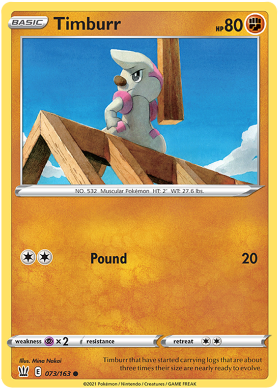 Timburr (073/163) [Sword & Shield: Battle Styles] | Good Games North