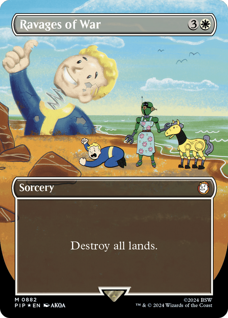 Ravages of War (Borderless) (Surge Foil) [Fallout] | Good Games North