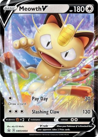 Meowth V (SWSH004) [Sword & Shield: Black Star Promos] | Good Games North