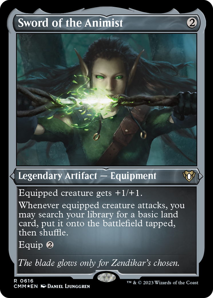 Sword of the Animist (Foil Etched) [Commander Masters] | Good Games North