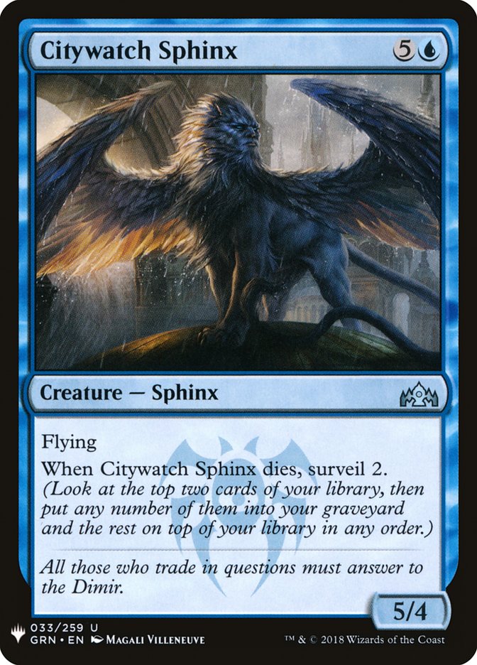 Citywatch Sphinx [Mystery Booster] | Good Games North