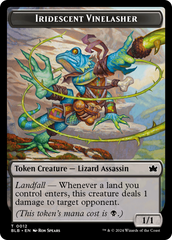 Fish // Iridescent Vinelasher Double-Sided Token [Bloomburrow Tokens] | Good Games North