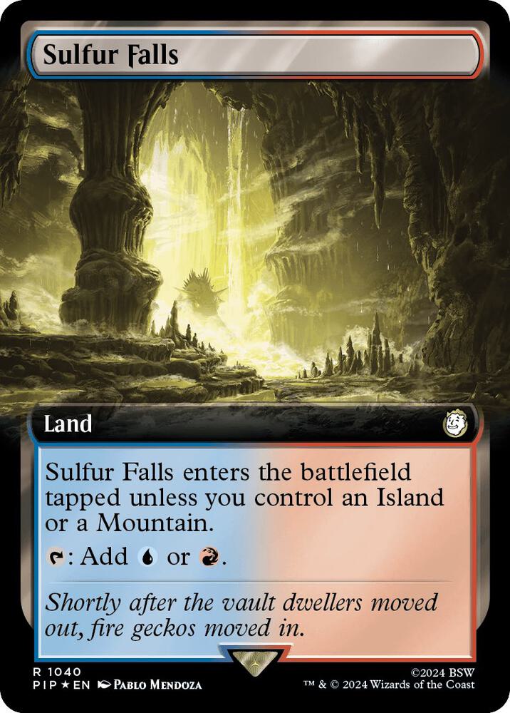 Sulfur Falls 1040/326 (Universes Beyond: Fallout)  - Extended Art Surge Foil | Good Games North