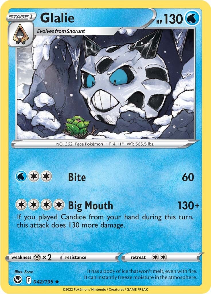 Glalie (042/195) [Sword & Shield: Silver Tempest] | Good Games North