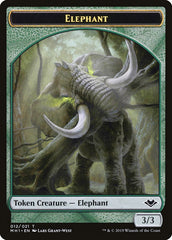 Zombie (007) // Elephant (012) Double-Sided Token [Modern Horizons Tokens] | Good Games North
