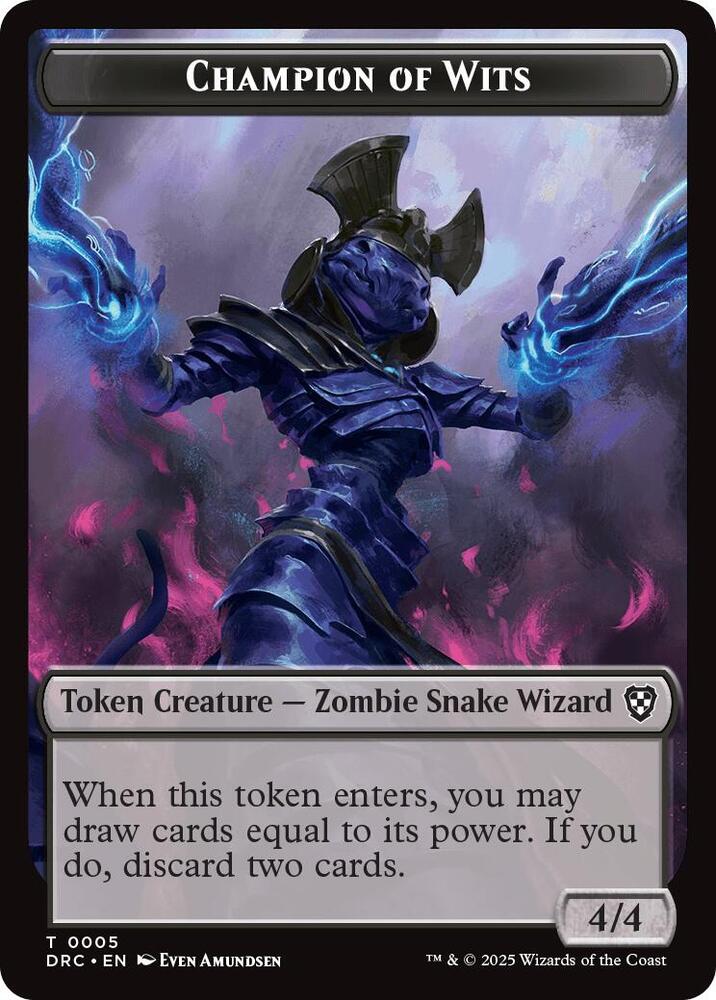 Champion of Wits Zombie 0003 Double Sided Token (Commander: Aetherdrift)  - undefined | Good Games North