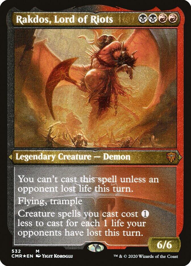 Rakdos Lord of Riots Foil Etched (Commander Legends)  - Foil | Good Games North