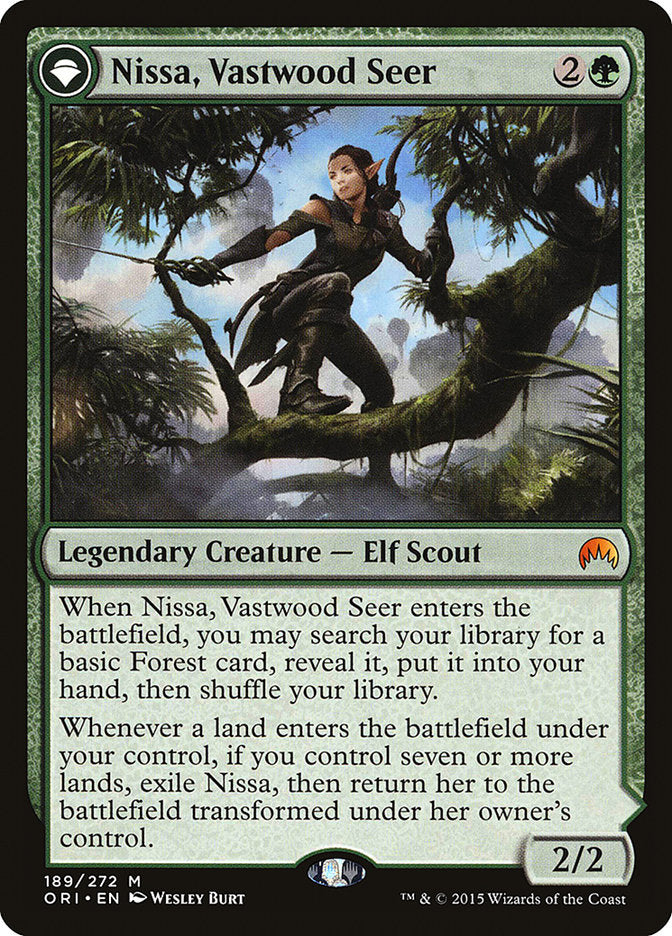 Nissa, Vastwood Seer // Nissa, Sage Animist 189/272 (Magic Origins)  | Good Games North