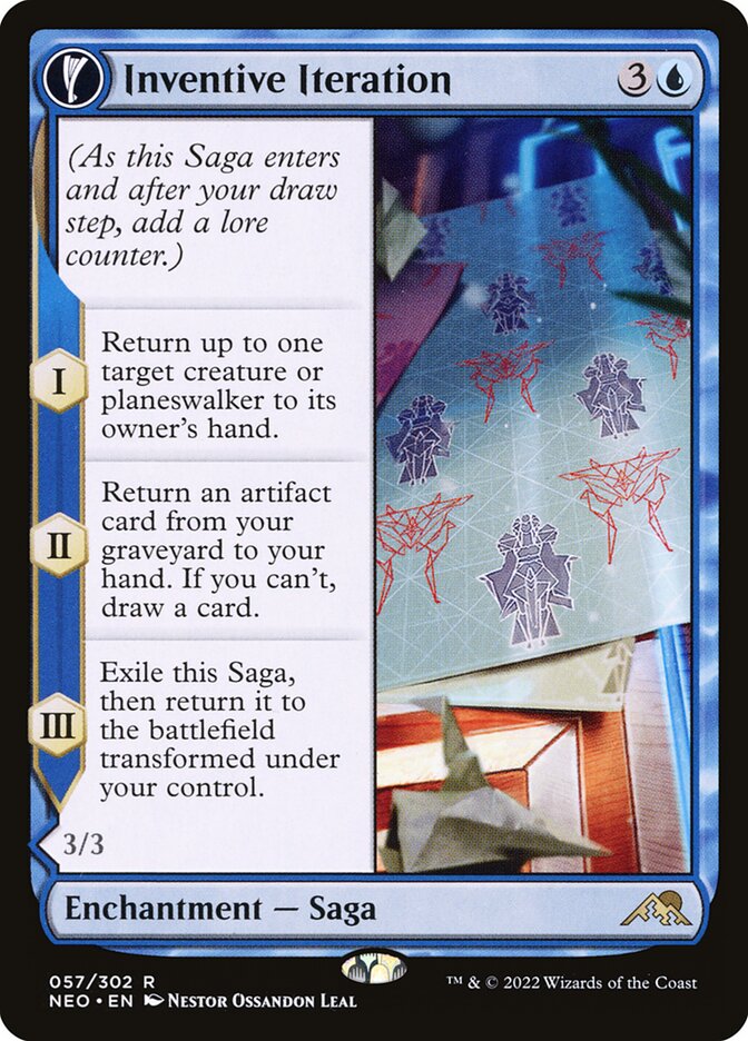 Inventive Iteration // Living Breakthrough 57/302 (Kamigawa: Neon Dynasty)  | Good Games North