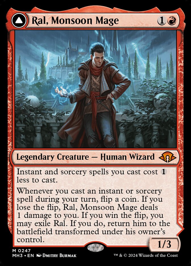 Ral, Monsoon Mage // Ral, Leyline Prodigy 247 (Modern Horizons 3)  | Good Games North