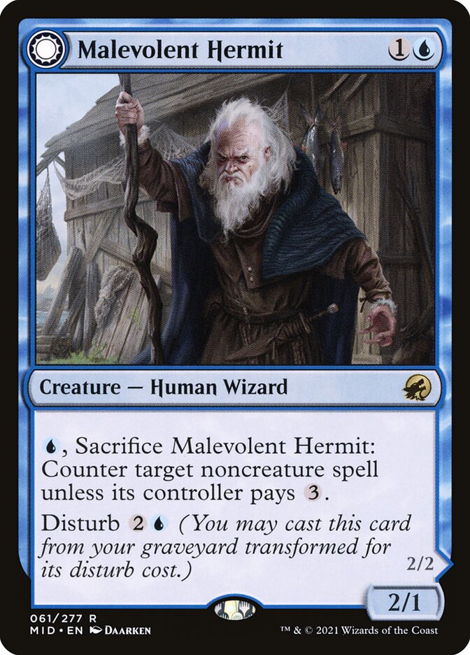 Malevolent Hermit 61 (Innistrad: Midnight Hunt)  | Good Games North