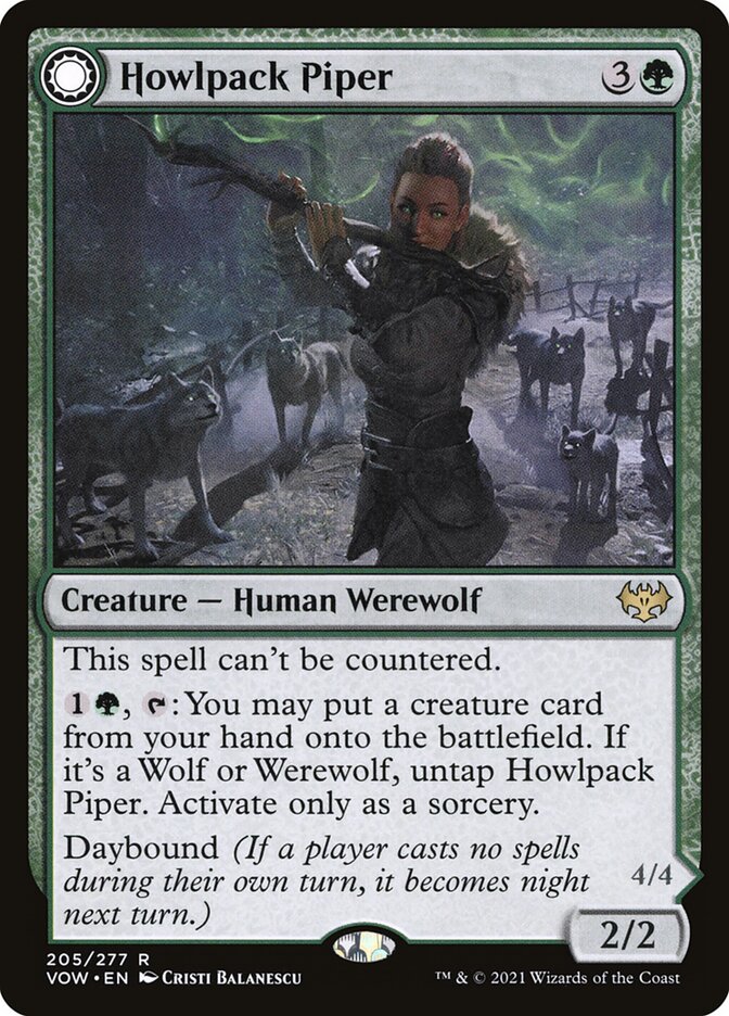 Howlpack Piper // Wildsong Howler (Innistrad: Crimson Vow)  | Good Games North