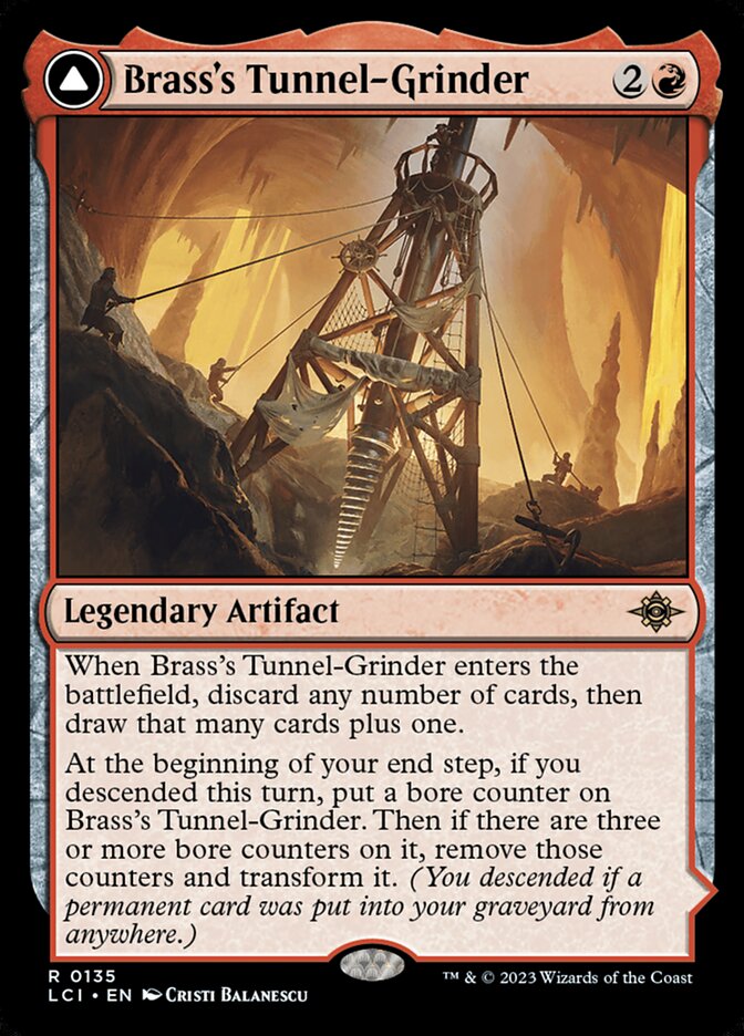 Brass's Tunnel-Grinder // Tecutlan, the Searing Rift 135/291 (The Lost Caverns of Ixalan)  - Foil | Good Games North