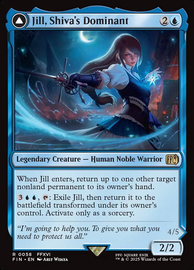 Jill, Shiva's Dominant // Shiva, Warden of Ice 58 (FINAL FANTASY)  - Foil | Good Games North
