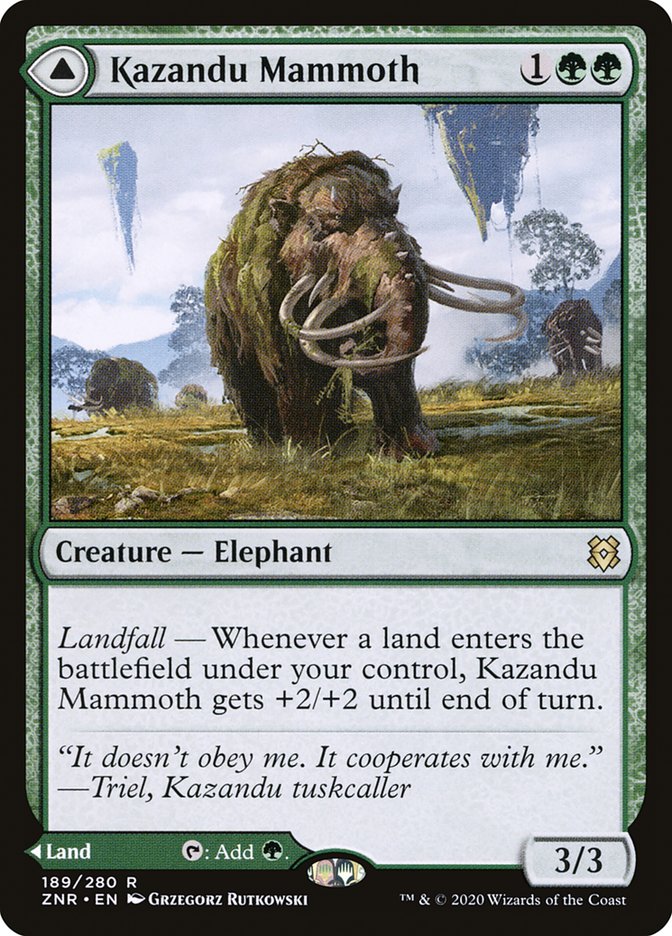 Kazandu Mammoth // Kazandu Valley (Zendikar Rising)  | Good Games North