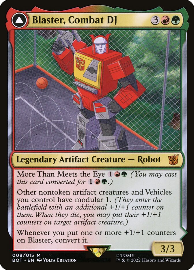 Blaster, Combat DJ // Blaster, Morale Booster 8 (Universes Beyond: Transformers)  | Good Games North