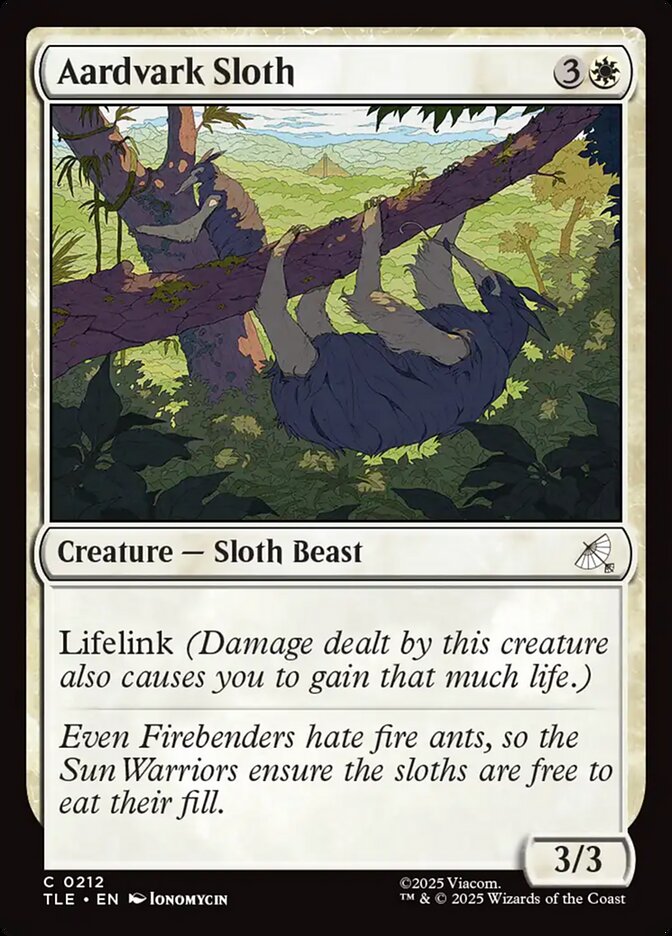 Aardvark Sloth 212/317 (Avatar: The Last Airbender: Eternal-Legal)  - Foil | Good Games North