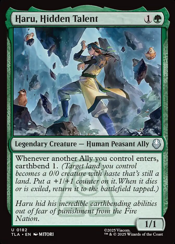 Haru, Hidden Talent 182/286 (Avatar: The Last Airbender)  - Foil | Good Games North