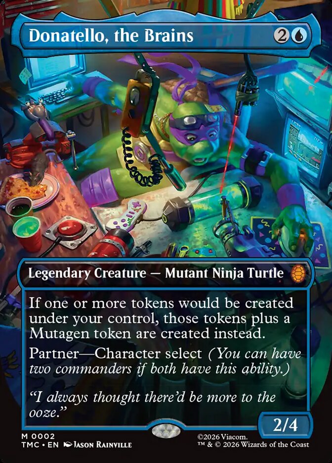 Donatello the Brains 0002 Borderless 2 (Commander: Teenage Mutant Ninja Turtles)  - Foil | Good Games North