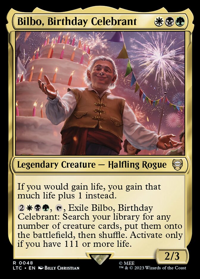 Bilbo, Birthday Celebrant 48 (Commander: The Lord of the Rings: Tales of Middle-earth)  | Good Games North