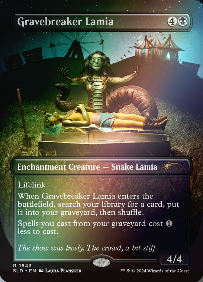 Gravebreaker Lamia 1643 (Secret Lair Drop Series)  - Borderless Rainbow Foil | Good Games North
