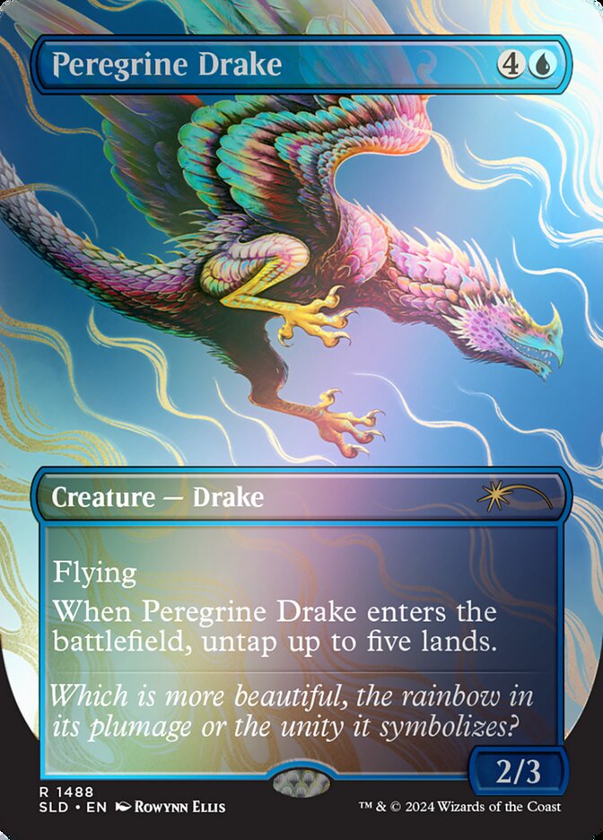 Peregrine Drake 1488★/1 (Secret Lair Drop Series)  - Borderless Rainbow Foil | Good Games North